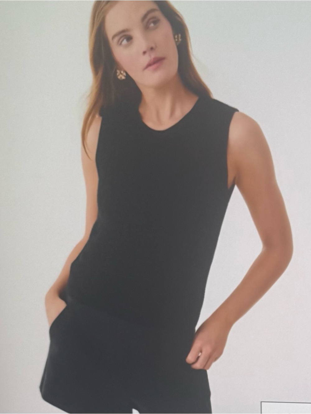 Lilly Pulitzer, Sleeveless Sweater Black Knit Shell Top Classic, metallic sz